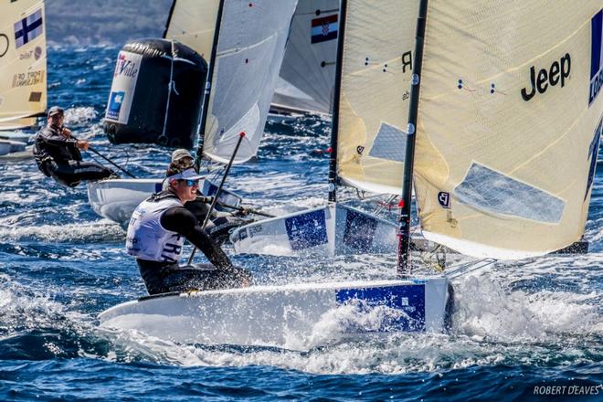 Jonathan Lobert – the 2012 Olympic bronze medalist has just returned after an extended layoff since the Olympics. - Sailing World Cup Hyères ©  Robert Deaves